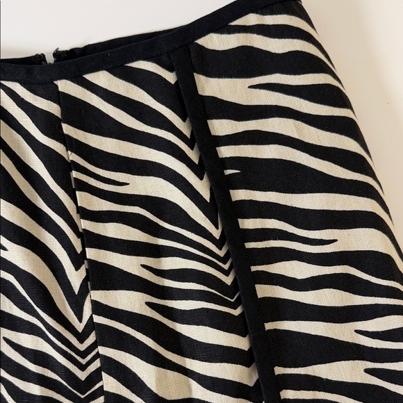 J. Crew Black and White Zebra Mini Skirt - Picture 3 of 5